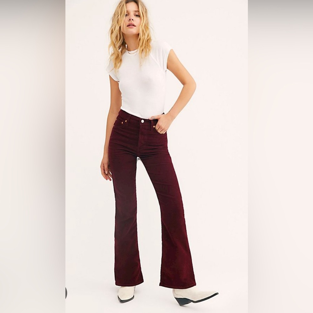 Levi’s Ribcage Burgundy Corduroy Pants